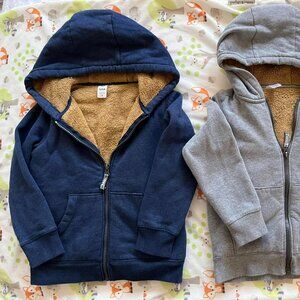 2 Carters Kid Zip-Up Fleece Hoodie